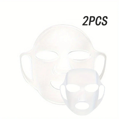 Silicone mask cover, ear-mounted fixed mask to moisturize and absorb essence, reusable facial care tool